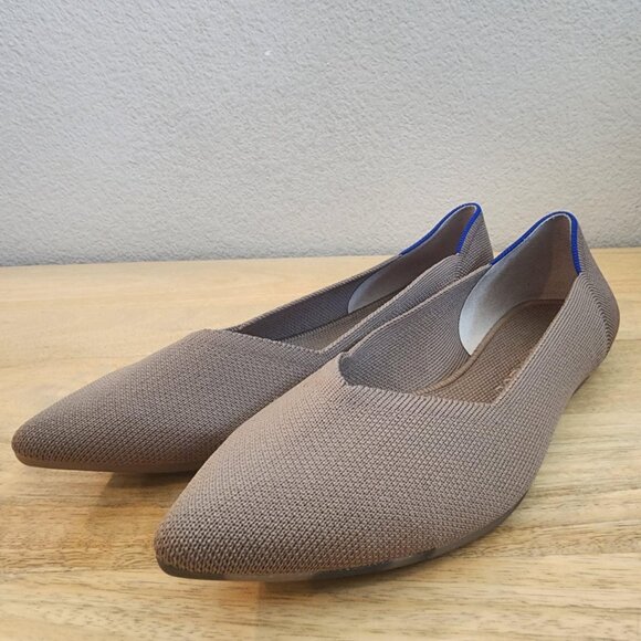 Rothy's Shoes Womens Size 9 Brown The Point Flats Pointed Toe Knit Washable - Picture 7 of 14